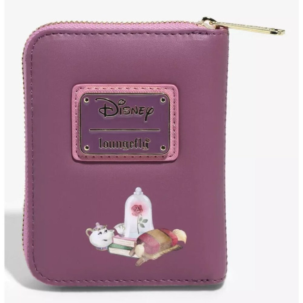 Loungefly Disney Beauty And The Beast Wallet Characters Portrait Zip Around - Picture 2 of 3
